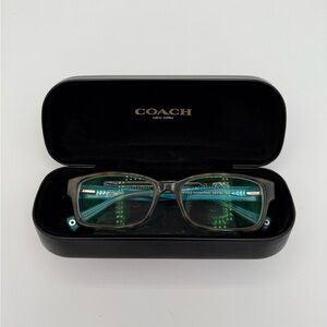 Coach Brooklyn Eyeglasses 52-16-135‎ Dark Tortoise / Teal HC 6040 With Case